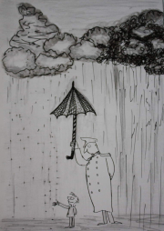 Regen und Wolken